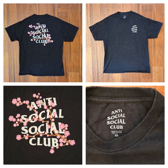 Anti Social Social Club 4 Shirt Lot XL CPFM Cherry Blossom Broken Vase Paranoid - Picture 3 of 8